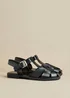 Linzi Rhoda Black Flat Fisherman Sandals - Size 6 Image 6