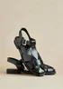 Linzi Rhoda Black Flat Fisherman Sandals - Size 6 Image 1