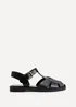 Linzi Rhoda Black Flat Fisherman Sandals - Size 6 Image 2