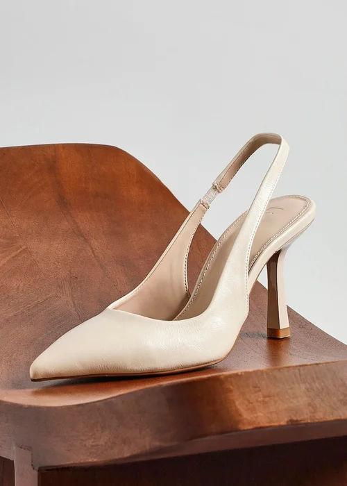 Linzi Dash Nude Faux Leather Court Heels - 4 Image 6