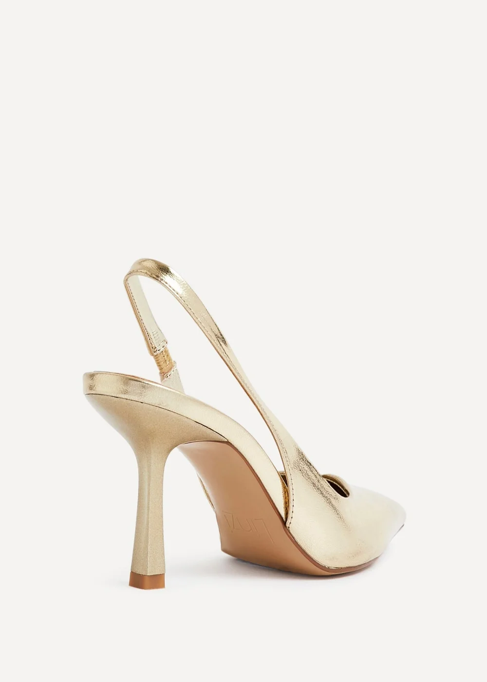 Linzi Dash Gold Faux Leather Court Heels - Size 7 Image 4