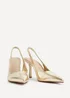 Linzi Dash Gold Faux Leather Court Heels - Size 7 Image 2