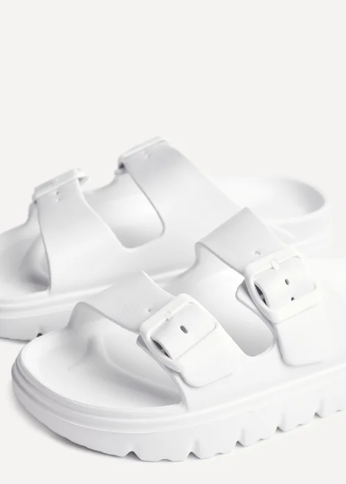 Linzi Sirocco White Platform Slider Sandals - 3 Image 4