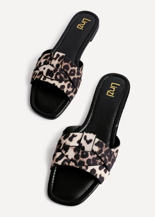 Linzi Fletcher Leopard Print Slider Sandals - 4 Image 5