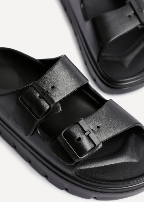 Linzi Sirocco Black Platform Slider Sandals - Size 7 Image 4