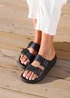 Linzi Sirocco Black Platform Slider Sandals - Size 7 Image 1