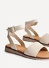 Linzi Nora Nude Faux Leather Flat Sandals - Size 7 Image 4
