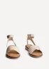 Linzi Nora Nude Faux Leather Flat Sandals - Size 7 Image 3