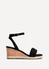 Linzi Regan Black Faux Suede Wedge Sandals - 5 Image 2