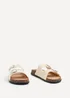 Linzi Brianna Beige Flat Sandals - 4 Image 3