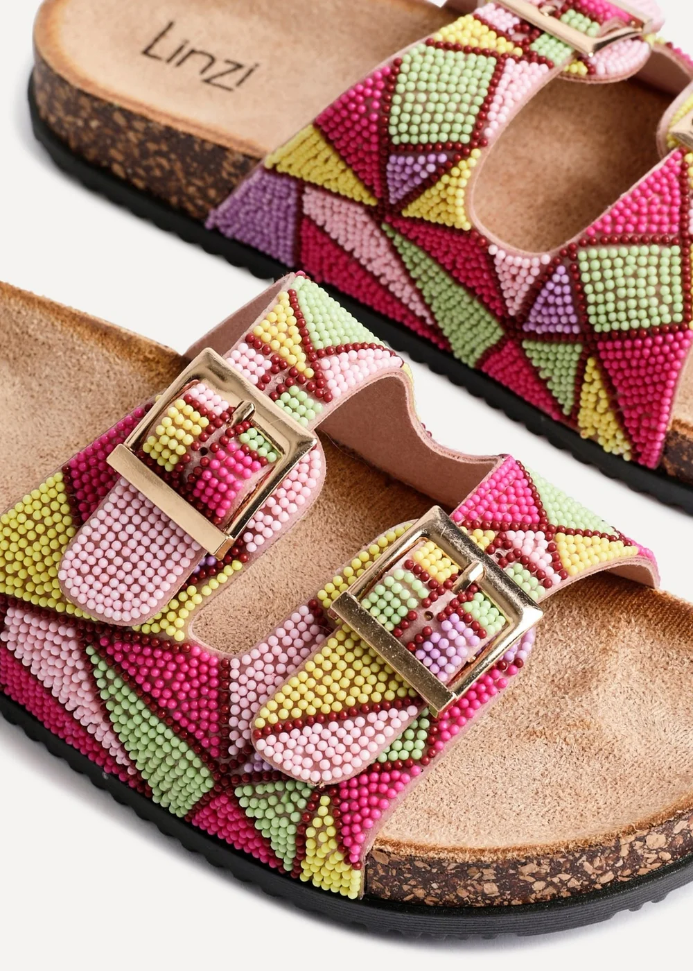 Linzi Gleam Multi Coloured Beaded Sliders - 5 Image 4