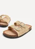 Linzi Brianna Natural Double Buckle Sandals - 3 Image 4