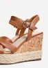 Linzi Lilia Tan Crossover Cork Wedges - Size 6 Image 5