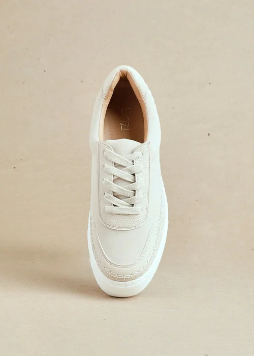 Linzi Harlem Nude Faux Suede and Leather Platform Trainer - Size 7 Image 1