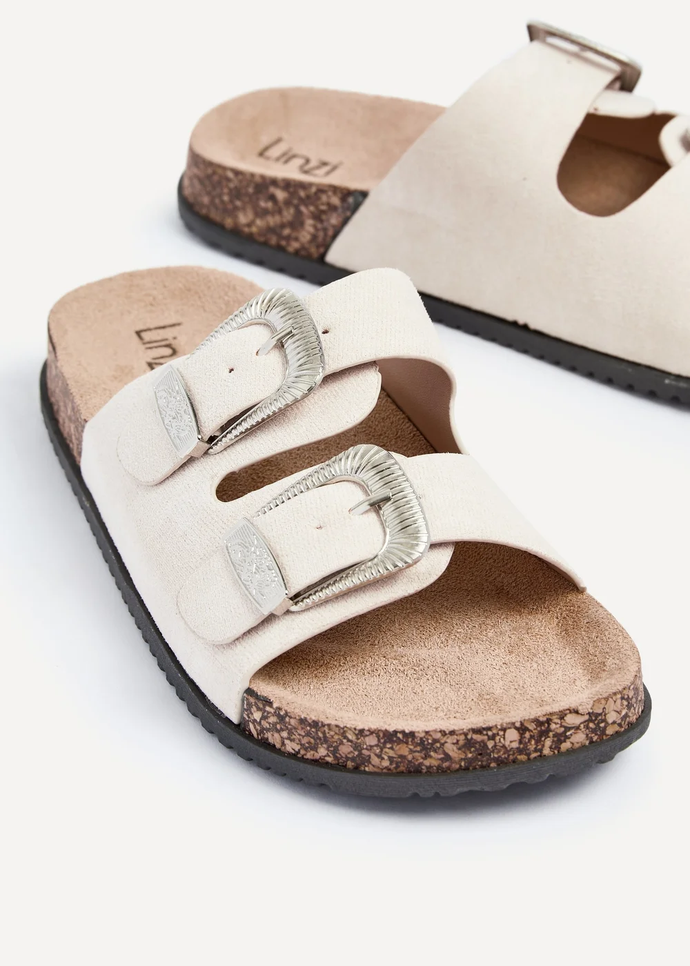 Linzi Marlow Beige Western Buckle Sandals - 5 Image 4