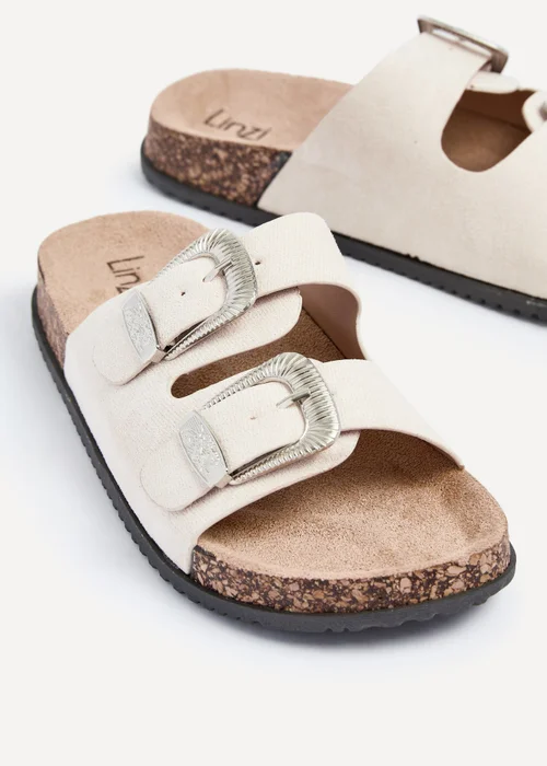 Linzi Marlow Beige Western Buckle Sandals - 5 Image 4