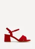 Linzi Vivian Wide Fit Red Block Heel Sandals - 4 Image 1