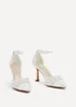 Linzi Rosalind Bridal Ivory Satin Mesh Court Heels - 8 Image 3