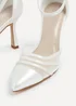 Linzi Rosalind Bridal Ivory Satin Mesh Court Heels - 8 Image 4