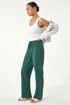 Roman Dark Green Petite Linen Mix Trousers - 12 Image 1