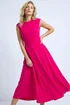 Roman Cerise Fit & Flare Midi Dress - 18 Image 2
