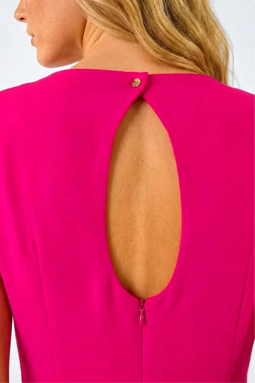 Roman Cerise Fit & Flare Midi Dress - 18 Image 4