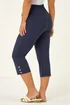 Roman Navy Petite Bengaline Cropped Trouser - 14 Image 3