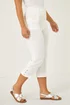Roman White Petite Bengaline Cropped Stretch Trouser - 16 Image 4