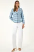 Roman Blue Buttoned Boucle Jacket - 16 Image 2