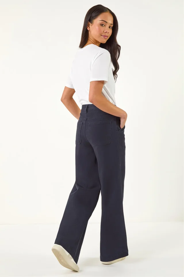 Roman Navy Petite Pocket Stretch Jean