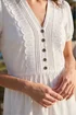 Roman White Cotton Crochet Trim Dress - 20 Image 4
