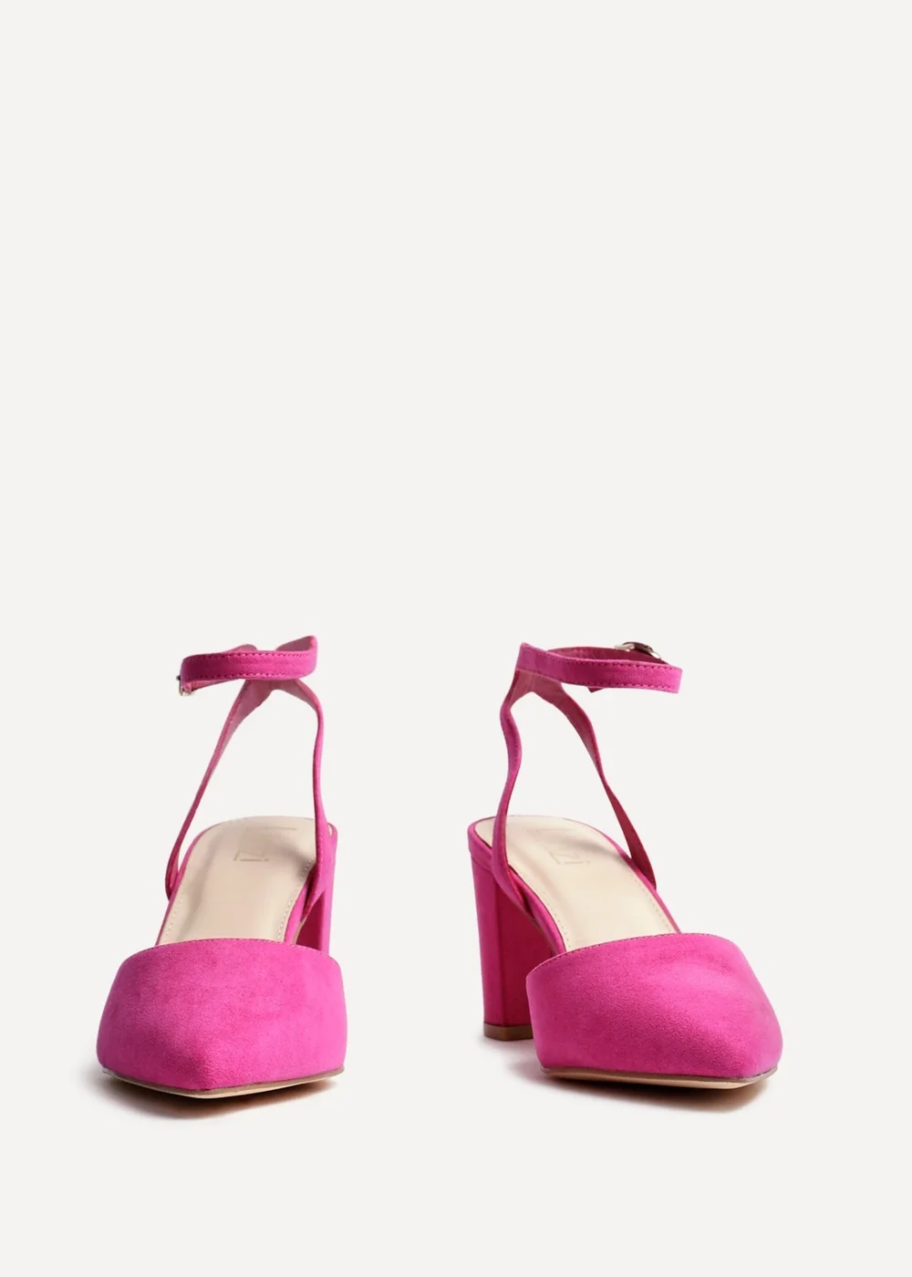 Linzi Larsa Wide Fit Pink Faux Suede Court Heels - Size 5 Image 3
