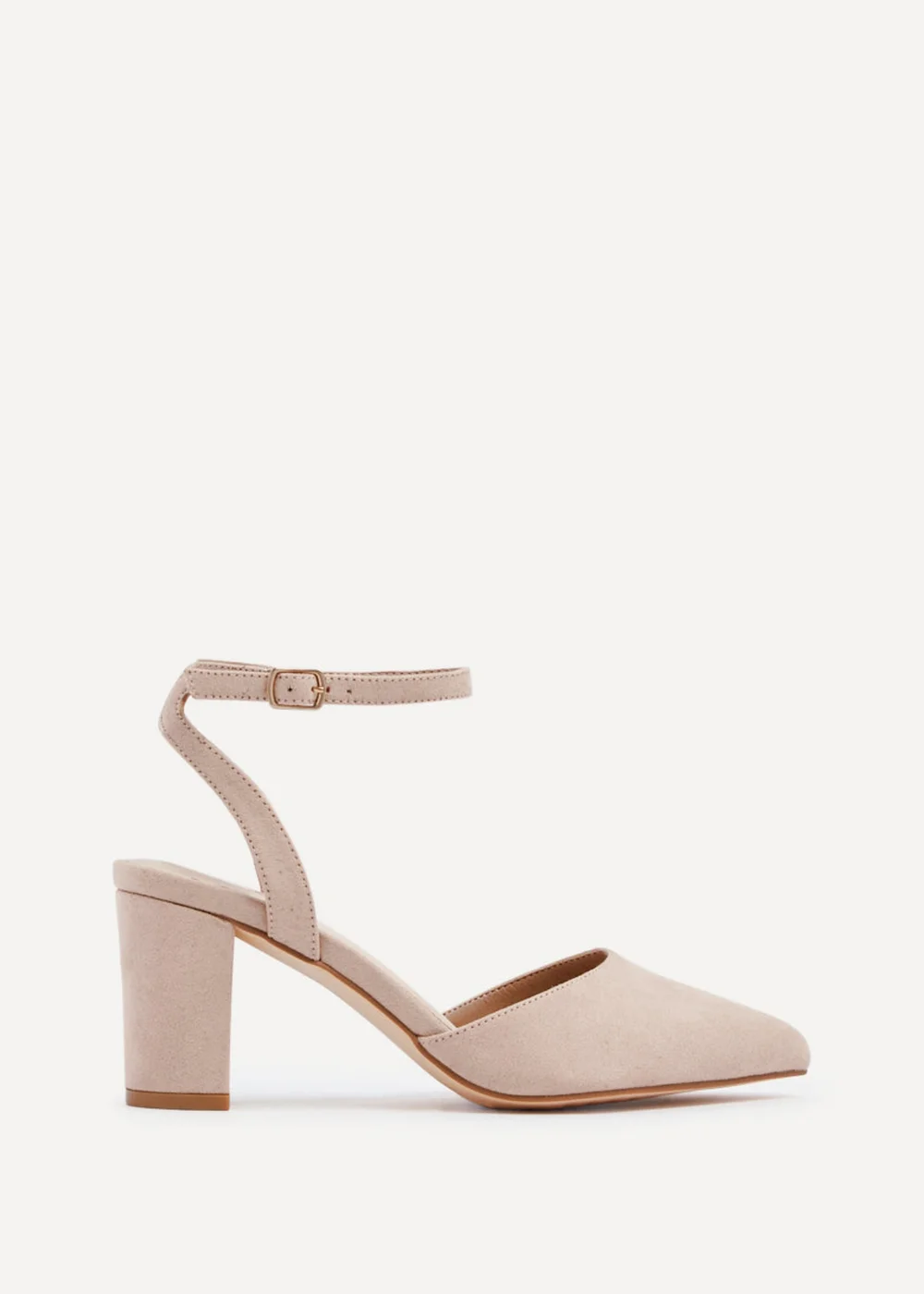 Linzi Larsa Wide Fit Nude Faux Suede Court Heels - 5 Image 2