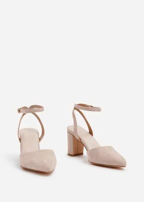 Linzi Larsa Wide Fit Nude Faux Suede Court Heels - 5 Image 3