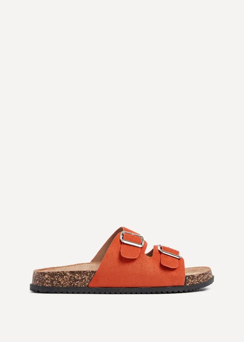 Linzi Echo Orange Double Buckle Sandals - Size 6 Image 2