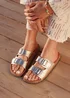 Linzi Northcote Gold Double Buckle Sandals - 6 Image 1