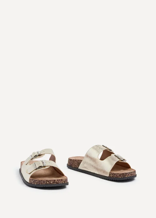 Linzi Northcote Gold Double Buckle Sandals - 6 Image 3