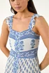 Roman Blue Petite Floral Strappy Midi Dress - 14 Image 4
