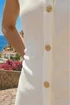 Dusk White Collared Ribbed Midi Dress - 16 Image 4