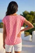 Roman Pink Geometric Print Shell Top - 20 Image 3