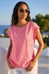 Roman Pink Geometric Print Shell Top - 20 Image 1