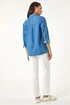 Roman Denim Petite Pintuck Buttoned Blouse - 12 Image 4