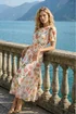 Roman Ivory Floral Chiffon Pleated Dress - 16 Image 1