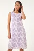 Roman Lilac Petite Floral Lace Shift Dress - 12 Image 4
