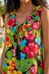 Roman Green Floral Print Tie Front Frill Top - 12 Image 4