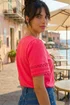 Dusk Pink Ric Rac Trim T-Shirt - 10 Image 3