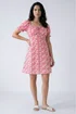 Dusk Light Pink Floral Tie Front Dress - 16 Image 3