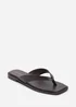 Where's That From Lirena Square Toe Dark Brown Suede Flip Flop Sandal - Size 5 Image 3