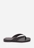 Where's That From Lirena Square Toe Dark Brown Suede Flip Flop Sandal - Size 5 Image 2