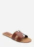 Where's That From Grazia Cut Out Design Slide On Sandals With Contrast Stitching - 8 Image 3